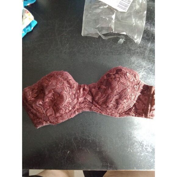 Victoria's Secret Other - (#7) Victoria's Secret Bra Patricia Chocolate Brown Lace Vintage 34A Underwire